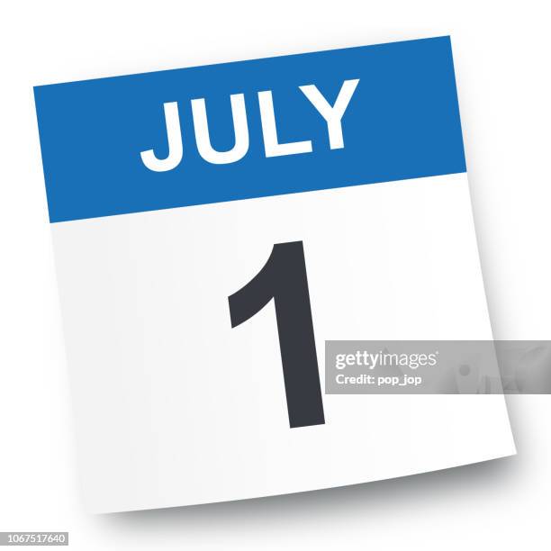 july 1 - calendar icon - july stock illustrations