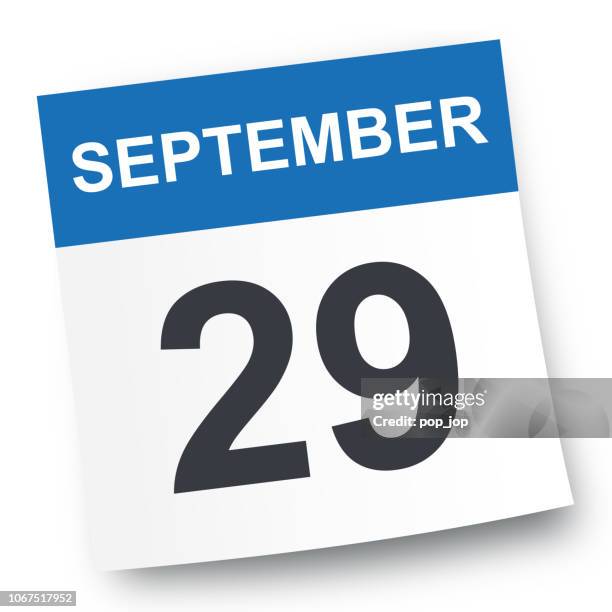 stockillustraties, clipart, cartoons en iconen met 29 september - pictogram van de kalender - september