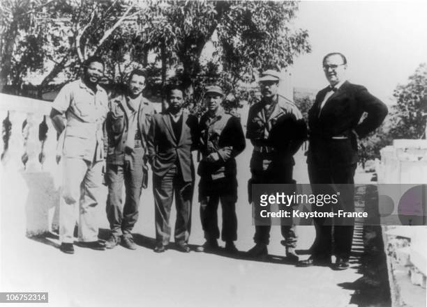 Nelson Mandela , Leader Of The African National Congress The Party Which Fought Against The Apartheid In South Africa, With The Commanders Of The...