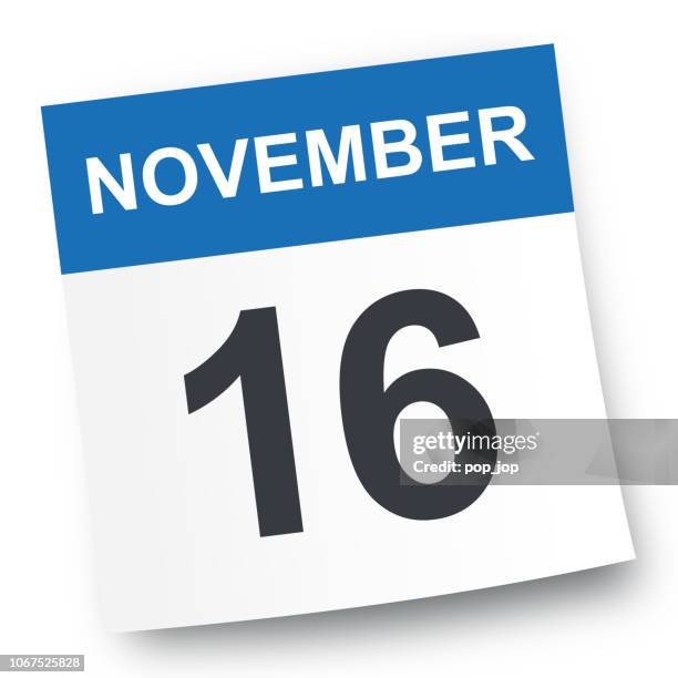 16. november - kalender-symbol - november stock-grafiken, -clipart, -cartoons und -symbole