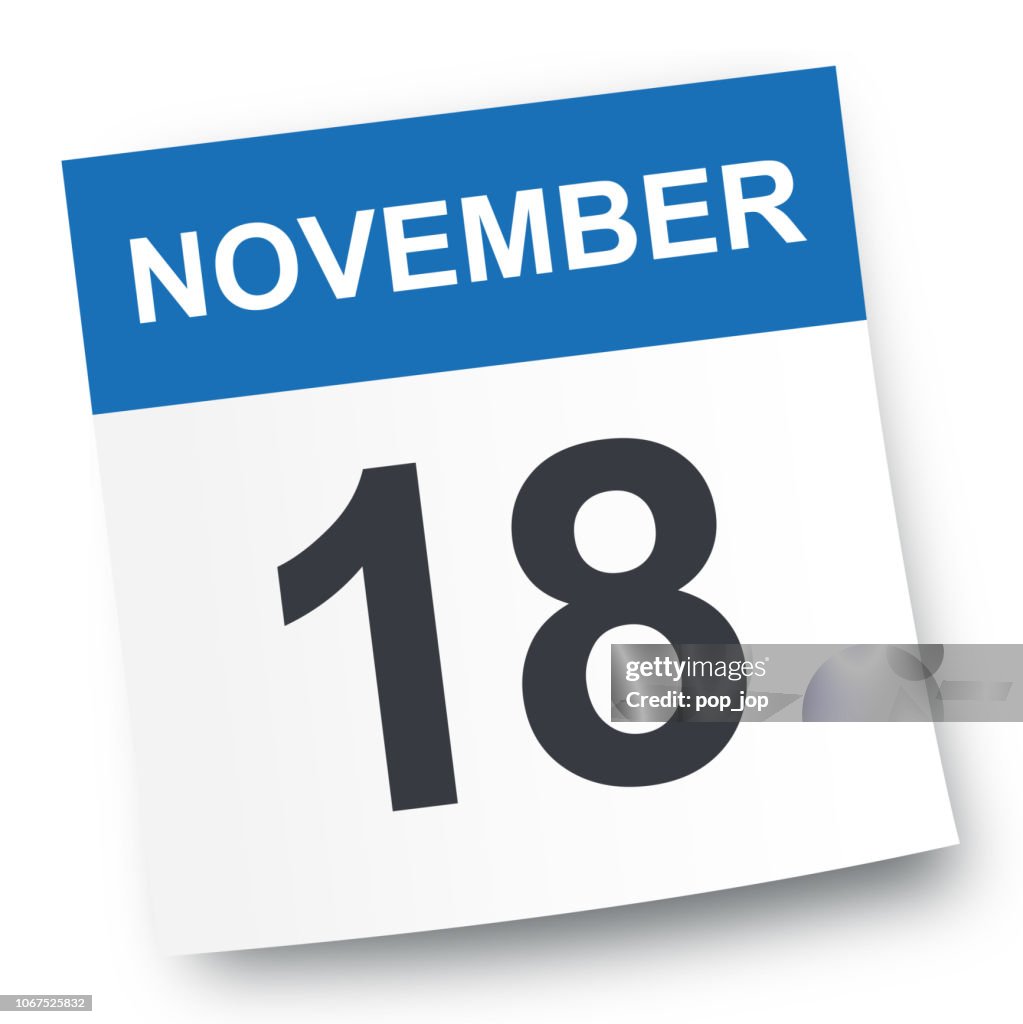 18 november - pictogram van de kalender