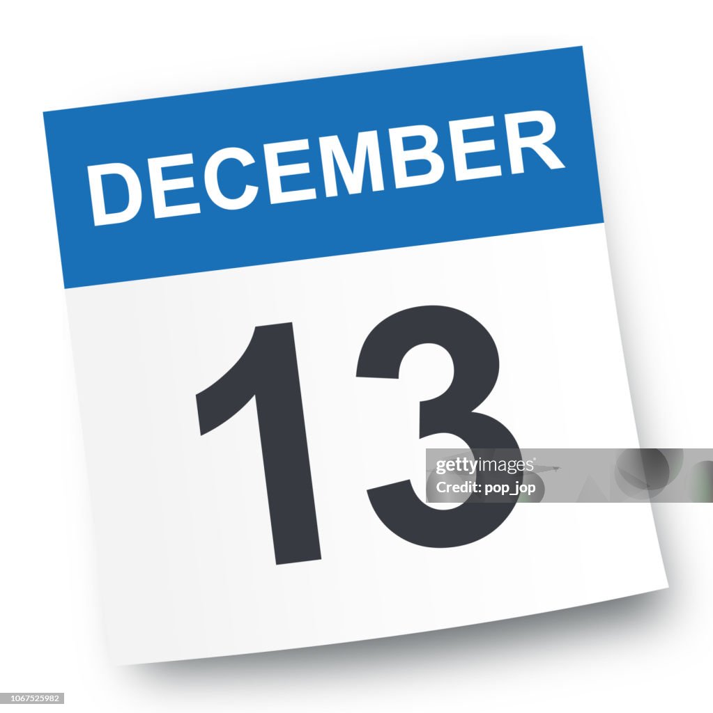 13 de diciembre - icono de calendario