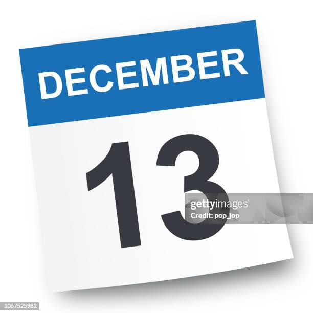 illustrations, cliparts, dessins animés et icônes de 13 décembre - icône de calendrier - nombre 13