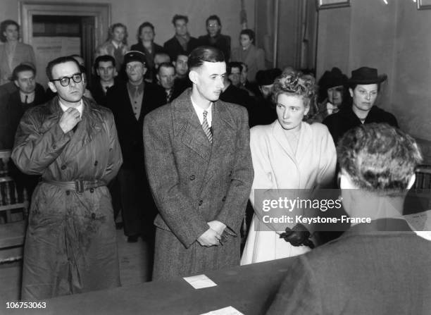 France, Poncin, Wedding Of Philippe De Gaulle With Henriette De Montalembert De Cers On December 30Th 1947