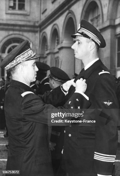 Philippe De Gaulle Decorated With The Legion Of Honour On November 17Th 1956