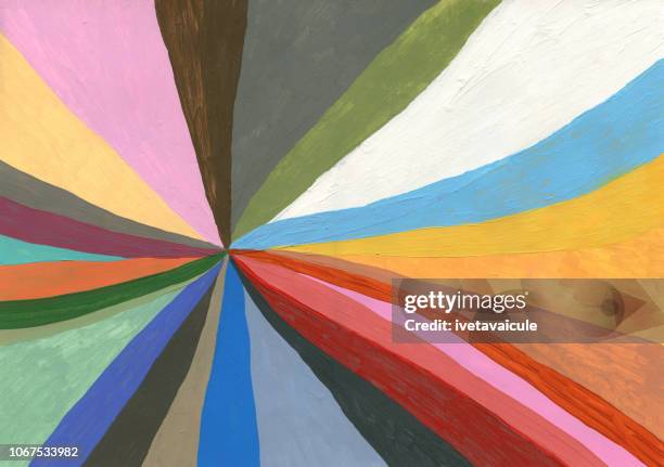 painted abstract pattern - sun rays stock illustrations