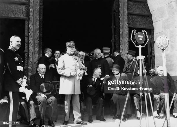 France, Battle Of Verdun, Marshal Petain At The Inauguration Of The Douaumont Ossuary In 1932