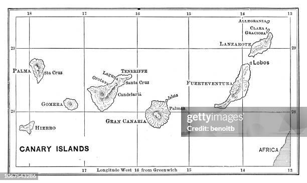 canary islands map - canary islands stock illustrations