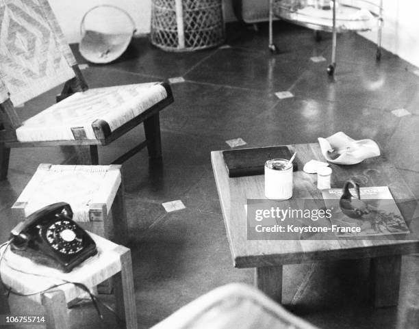Usa.California.Hollywood, Living Room Of Marylin Monroe S Villa After Her Death. August 1962