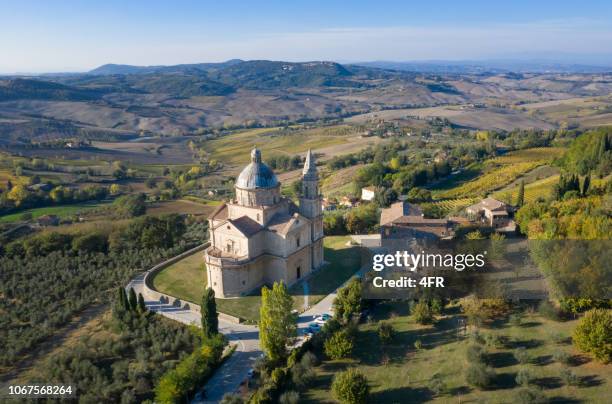 san biagio church, montepulciano, tuscany, italy - church of san biagio montepulciano stock pictures, royalty-free photos & images