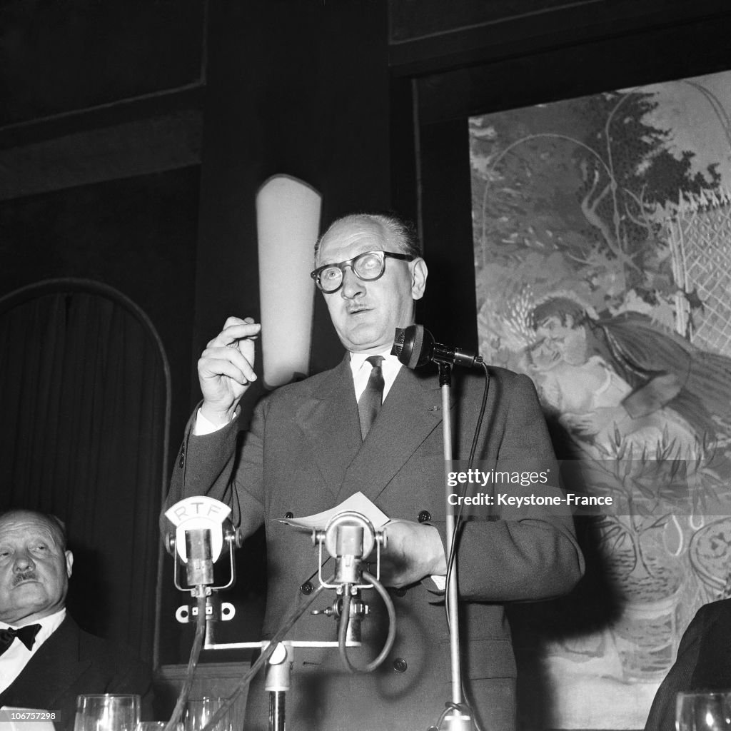 Paris, Speech Of Guy Mollet, President Of Council Of The French Fourth Republic. July 1956