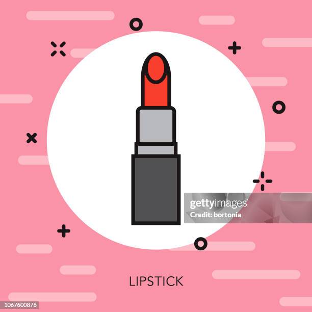 lipstick thin line beauty icon - thin lips stock illustrations