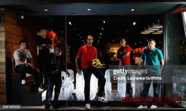 James Milner, Adam Johnson, Tinchy Stryder, Rio Ferdinand, Javier Hernandez, Darron Gibson mark the opening of Nike�s first football only store in...