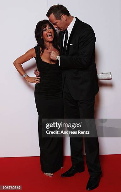 Henry Maske and wife Manuela arrive for the Bambi 2010 Award at Filmpark Babelsberg on November 11, 2010 in Potsdam, Germany.