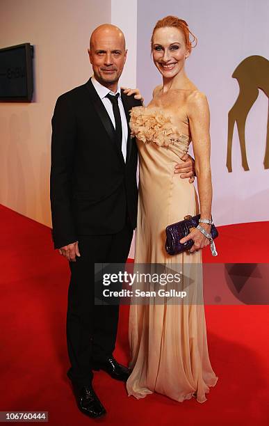 Christian Berkel and Andrea Sawatzki arrive for the Bambi 2010 Award at Filmpark Babelsberg on November 11, 2010 in Potsdam, Germany.