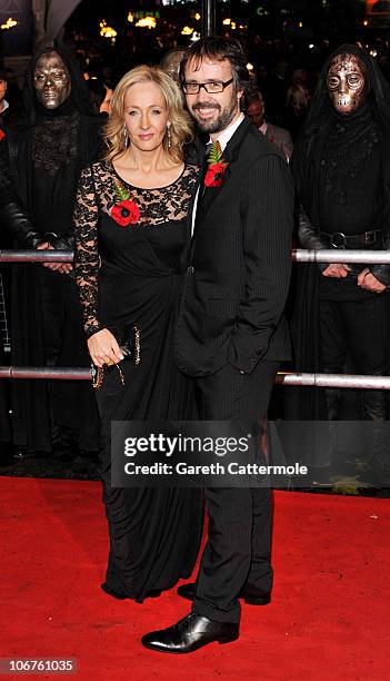Author JK Rowling and husband Neil Murray attend the Harry Potter And The Deathly Hallows: Part 1 World film premiere at Odeon Leicester Square on...