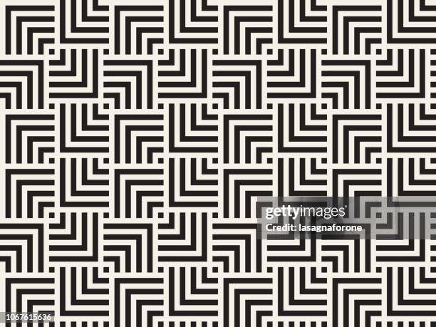 seamless geometric pattern - interlocked stock illustrations