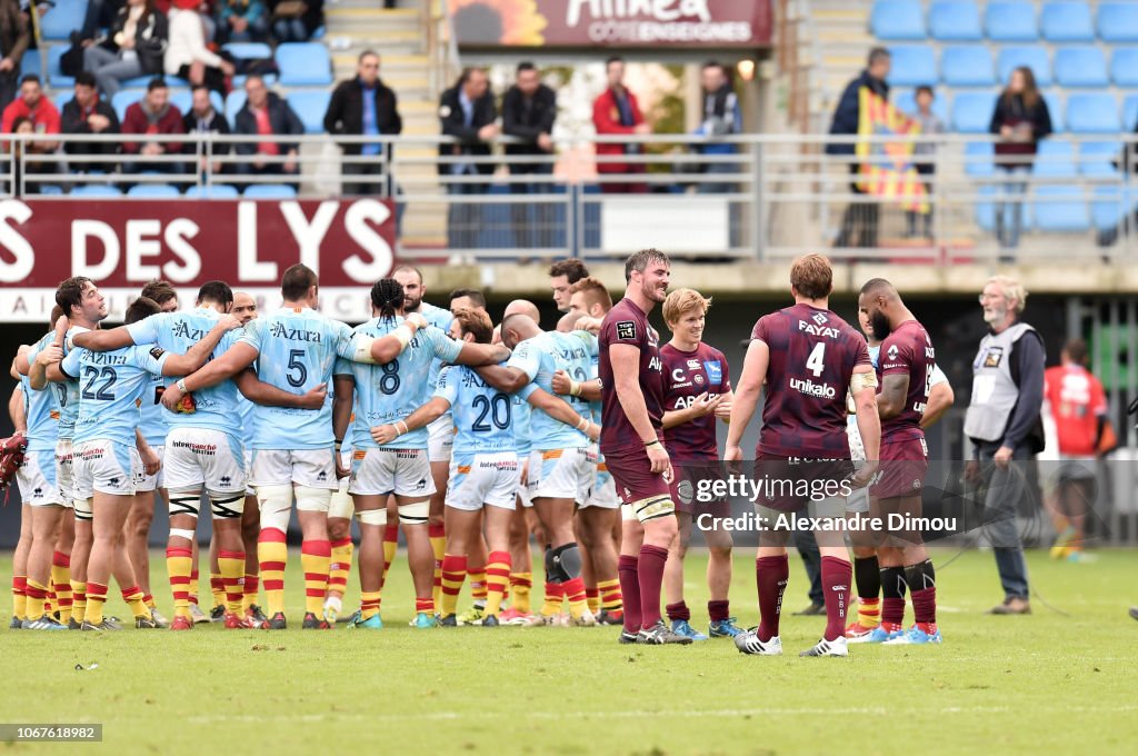 USAP Perpignan v Union Bordeaux Begles - French Top 14