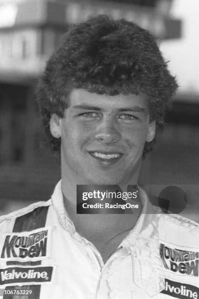 Michael Waltrip poses early in his racing career. Waltrip won the NASCAR Dash Series championship in 1983 before moving up to Cup competition in...