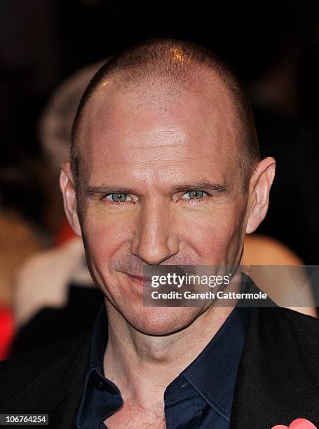 Ralph Fiennes attends the Harry Potter And The Deathly Hallows: Part 1 World film premiere at Odeon Leicester Square on November 11, 2010 in London,...