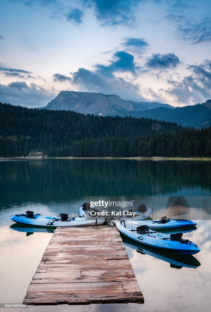 Sunset over Black Lake, Montenegro