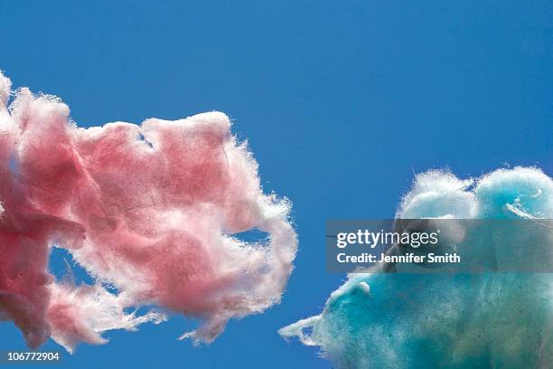 cotton candy clouds - cotton candy stock-fotos und bilder