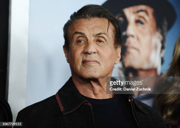 Sylvester Stallone attends the 'Creed II' New York Premiere at AMC Loews Lincoln Square on November 14, 2018 in New York City.