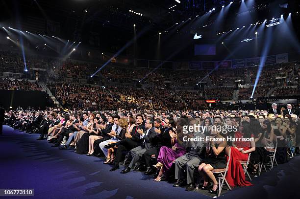 General view of audience during the 11th annual Latin GRAMMY Awards at the Mandalay Bay Events Center on November 11, 2010 in Las Vegas, Nevada.