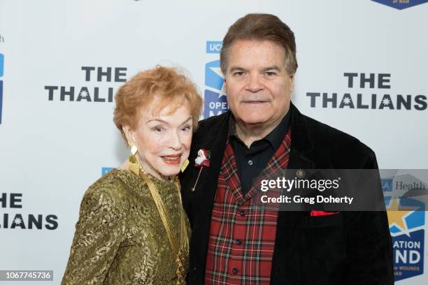 Jeraldine Saunders and Edward Lozzi attend The Thalians Holiday Party with Kira Reed Lorsch as Chair at Bel Air Country Club on December 1, 2018 in...