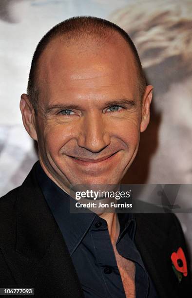 Actor Ralph Fiennes attends the world premiere of "Harry Potter and The Deathly Hallows" at Odeon Leicester Square on November 11, 2010 in London,...