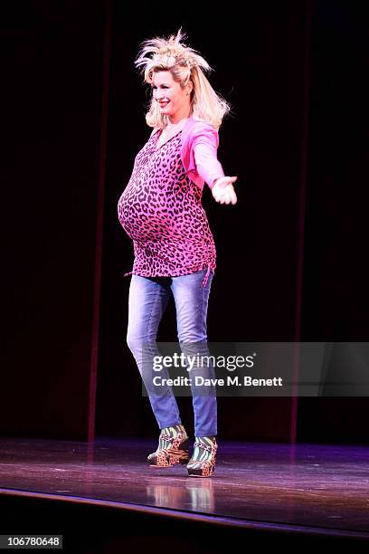 Denise Van Outen performs during the production of "Legally Blonde" at the Savoy Theatre on November 10, 2010 in London,England.