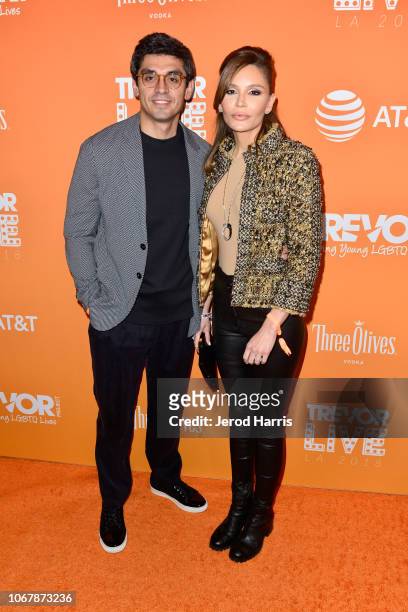 Timur Tillyaev and Lola Karimova attend the Trevor Project's TrevorLIVE LA 2018 at The Beverly Hilton Hotel on December 3, 2018 in Beverly Hills,...