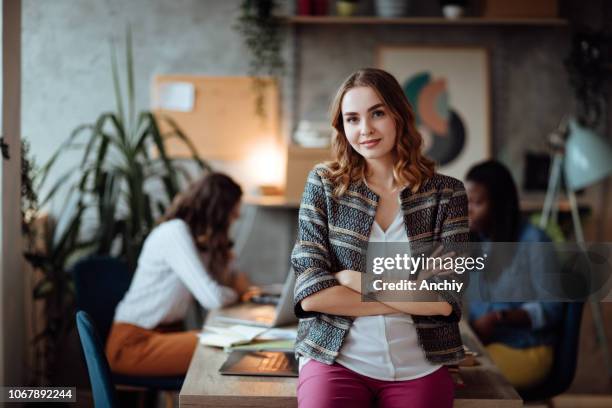 portrait of a confident businesswoman - hipster culture stock pictures, royalty-free photos & images