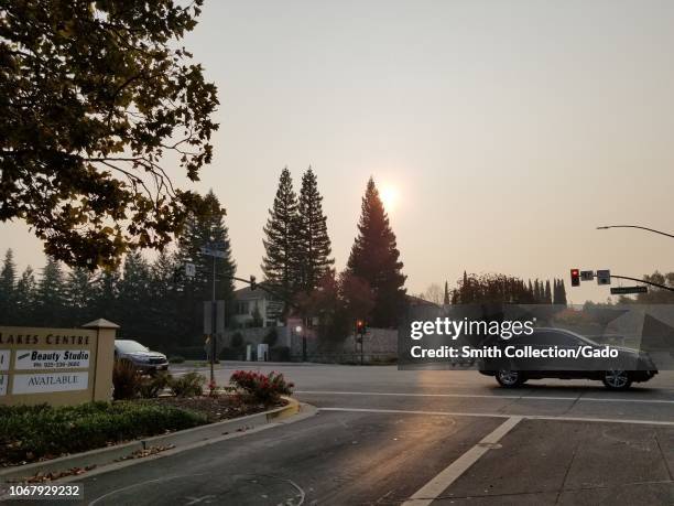 Air quality reached record lows in the San Francisco Bay Area as smoke from wildfires drifted into the area, San Ramon, California, November 15, 2018.