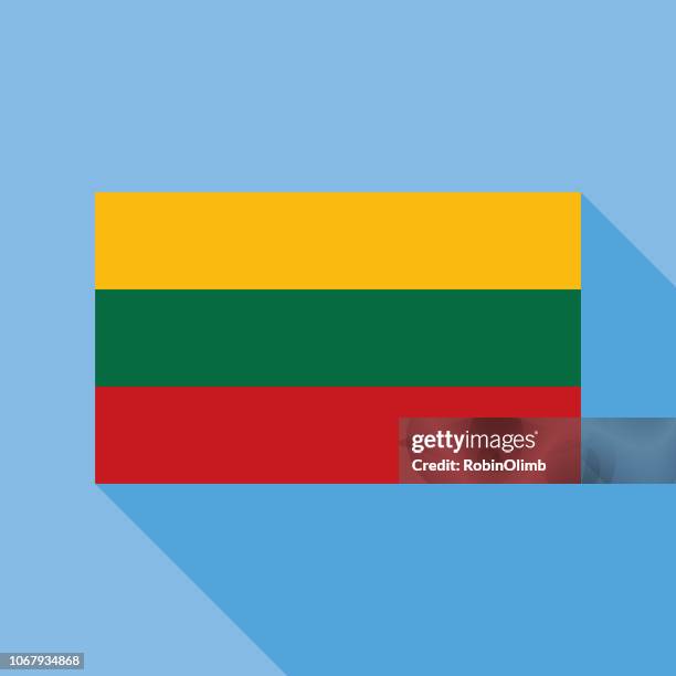 blue lithuania flag icon - lithuania stock illustrations