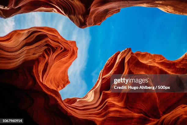 gap between canyon rocks - canyon stock pictures, royalty-free photos & images