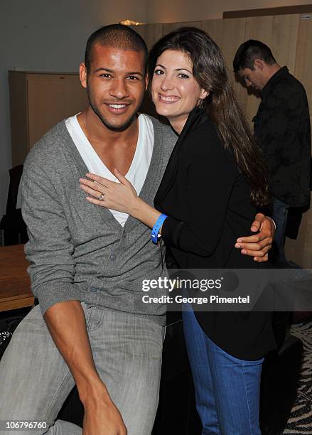 Actor Jeffrey Bowyer-Chapman and actress Julia Benson attend the Innerspace Stargate Universe Special at the Masonic Temple on November 12, 2010 in...
