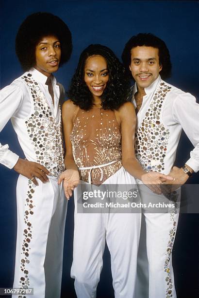 Former Soul Train dancers and R & B group Shalamar pose for a portrait on September 24, 1981 in Los Angeles, California.