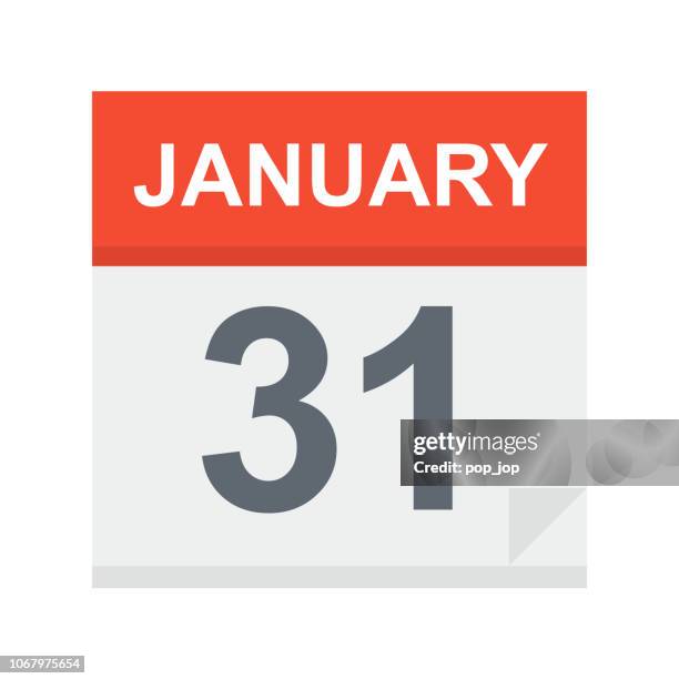 january 31 - calendar icon - 31 january stock illustrations