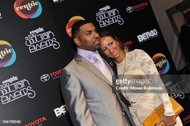 Recording Artist Ginuwine and recording artist Sole' attend the 2010 Soul Train Awards at the Cobb Energy Center on November 10, 2010 in Atlanta,...