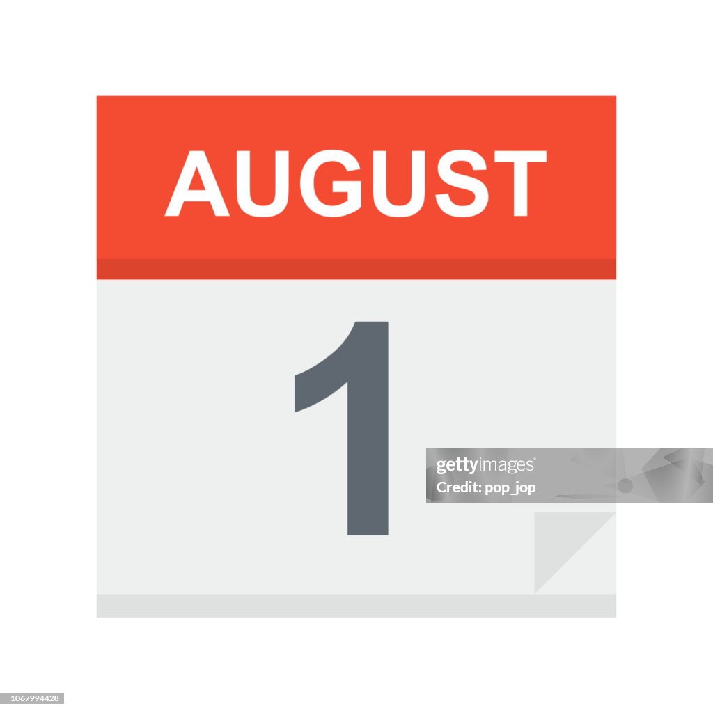 August 1 - Calendar Icon