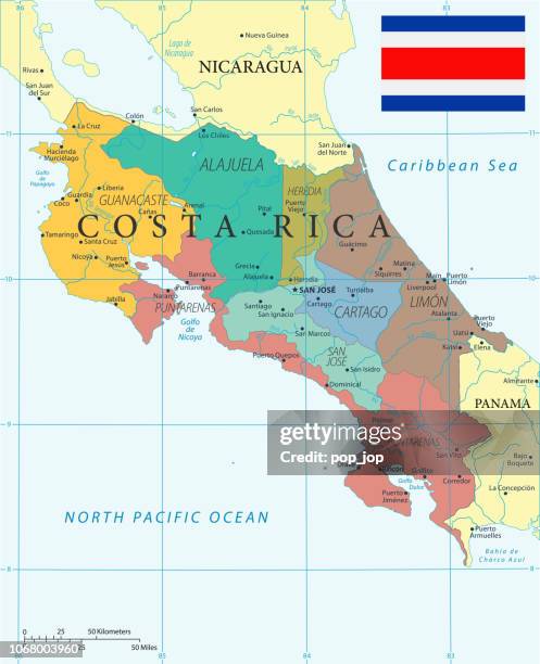 28 - costa rica - color2 10 - puntarenas costa rica stock-grafiken, -clipart, -cartoons und -symbole