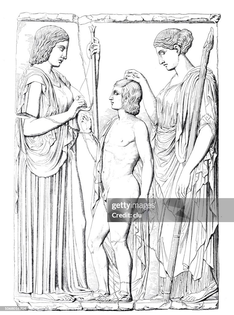 Demeter and Persephone with Jakchos