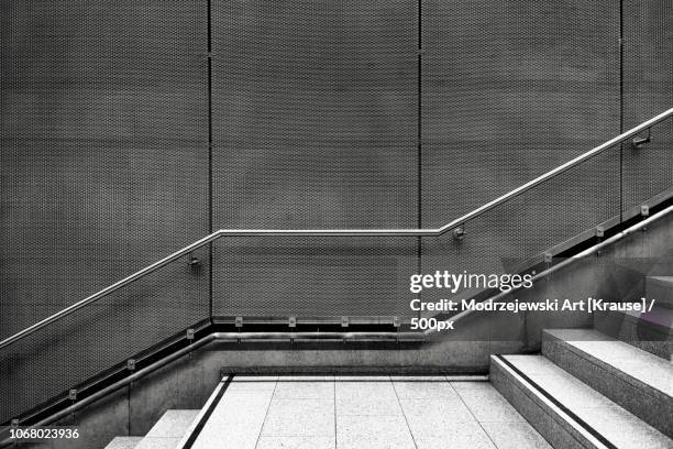 empty concrete staircase, ruhrgebiet, germany - railings stock pictures, royalty-free photos & images