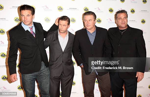 Actors Billy Baldwin, Stephen Baldwin, Alec Baldwin and Daniel Baldwin attend the Lotus Cars Launch event on November 12, 2010 in Los Angeles,...