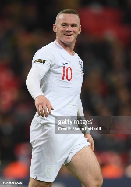 Wayne Rooney of England during the International Friendly match between England and United States at Wembley Stadium on November 15, 2018 in London,...