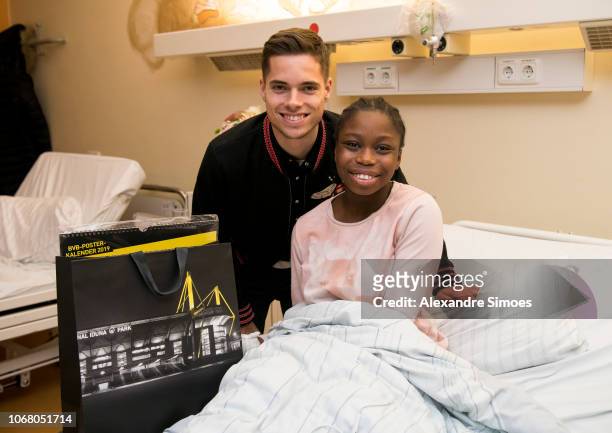 Julian Weigl of Borussia Dortmund during the annual visit at the Children's Hospital on December 03, 2018 in Dortmund, Germany.