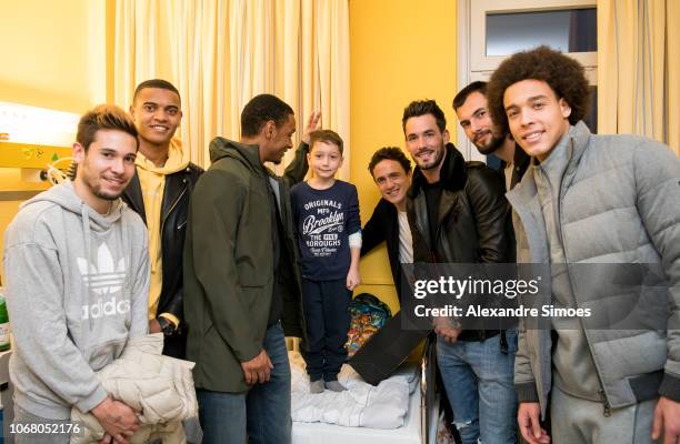 Raphael Guerreiro, Manuel Akanji, Abdou Diallo, Thomas Delaney, Roman Buerki, Eric Oelschlaegel and Axel Witsel of Borussia Dortmund during the...