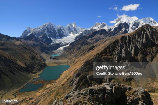 scenic view of mountains - cordigliera delle ande foto e immagini stock