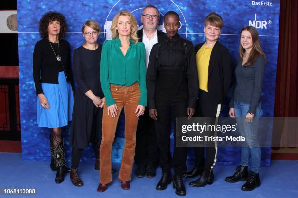 Franziska Buch, Sabine Holtgreve, Maria Furtwaengler, Christian Granderath, Florence Kasumba, Iris Kiefer, Lilly Barshy during the presentation of...